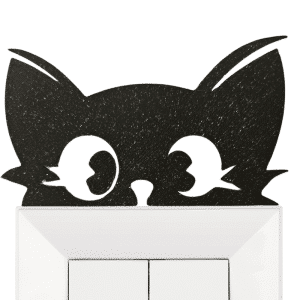 קישוט חתול סילואט למתגים