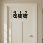 שלישיית חתולים קישוט לקיר סילואט דגם טריו