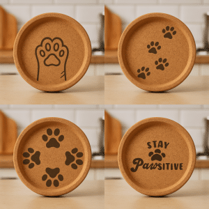 תחתיות לכוסות מקוריות משעם חתולים עם הקדשה אישית