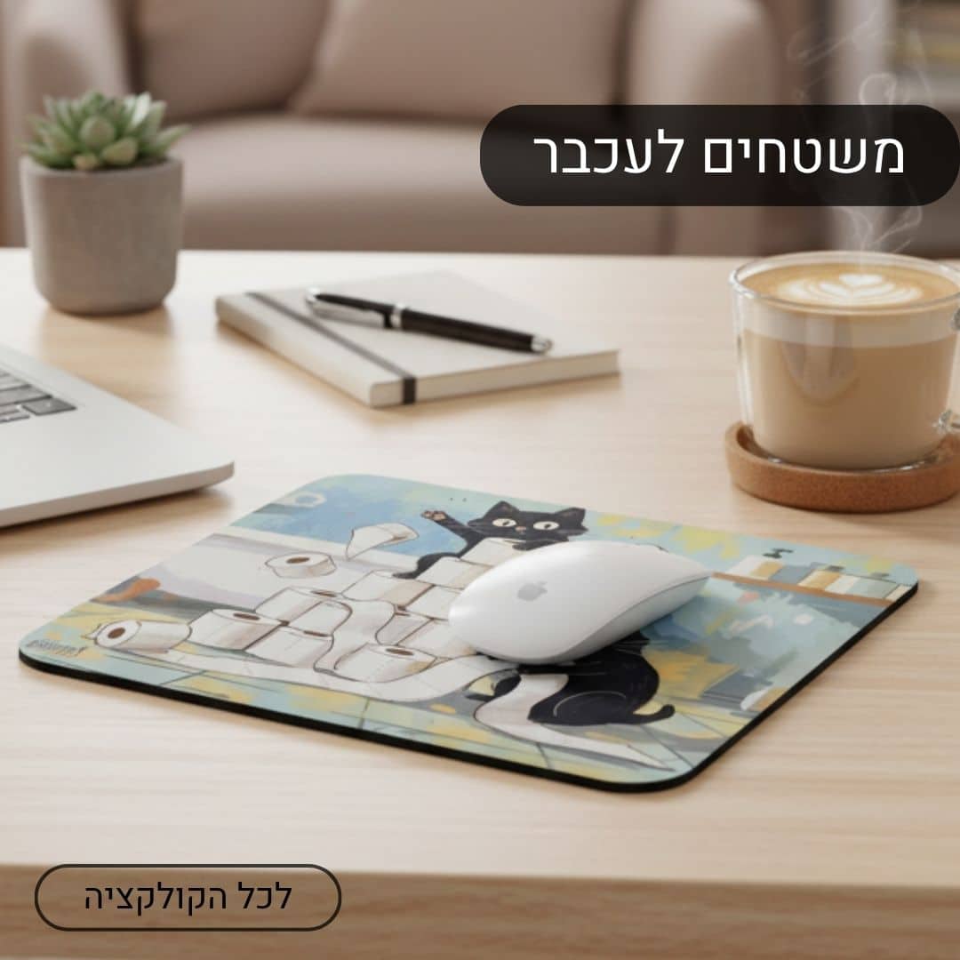 קולקציית משטחים לעכבר מחשב עם חתולים לאוהבי חתולים