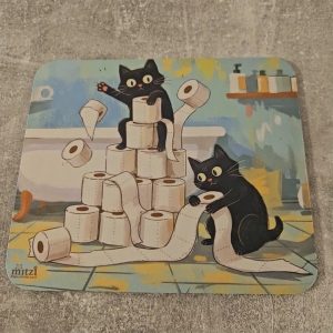 תמונת וידאו משטח מלבני לעכבר חתולים שובבים דגם Playful