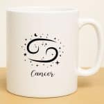 כוס מזל סרטן לשתיה חמה מקרמיקה דגם Astrology צד אחורי