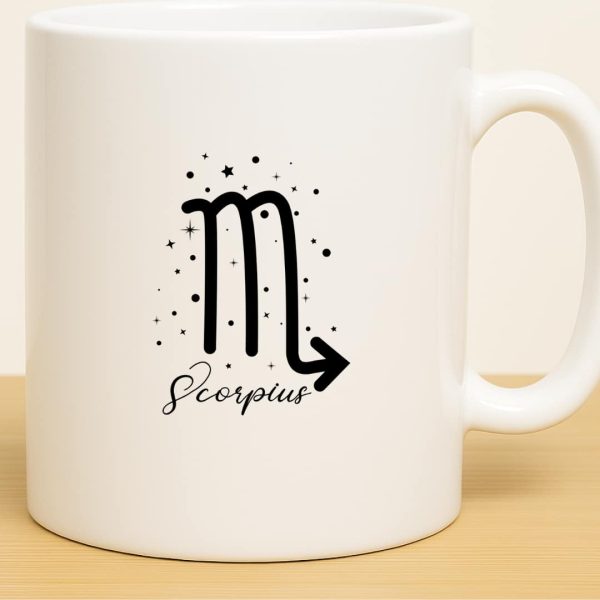 כוס מזל עקרב לשתיה חמה מקרמיקה דגם Astrology צד אחורי