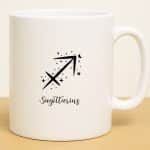 כוס מזל קשת לשתיה חמה מקרמיקה דגם Astrology צד אחורי