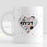 כוס קרמיקה איכותיתי עם הדפס חתולים דגם Meow Love