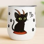 כוס תרמית לשתיה חמה וקרה מזל גדי דגם Zodiacat