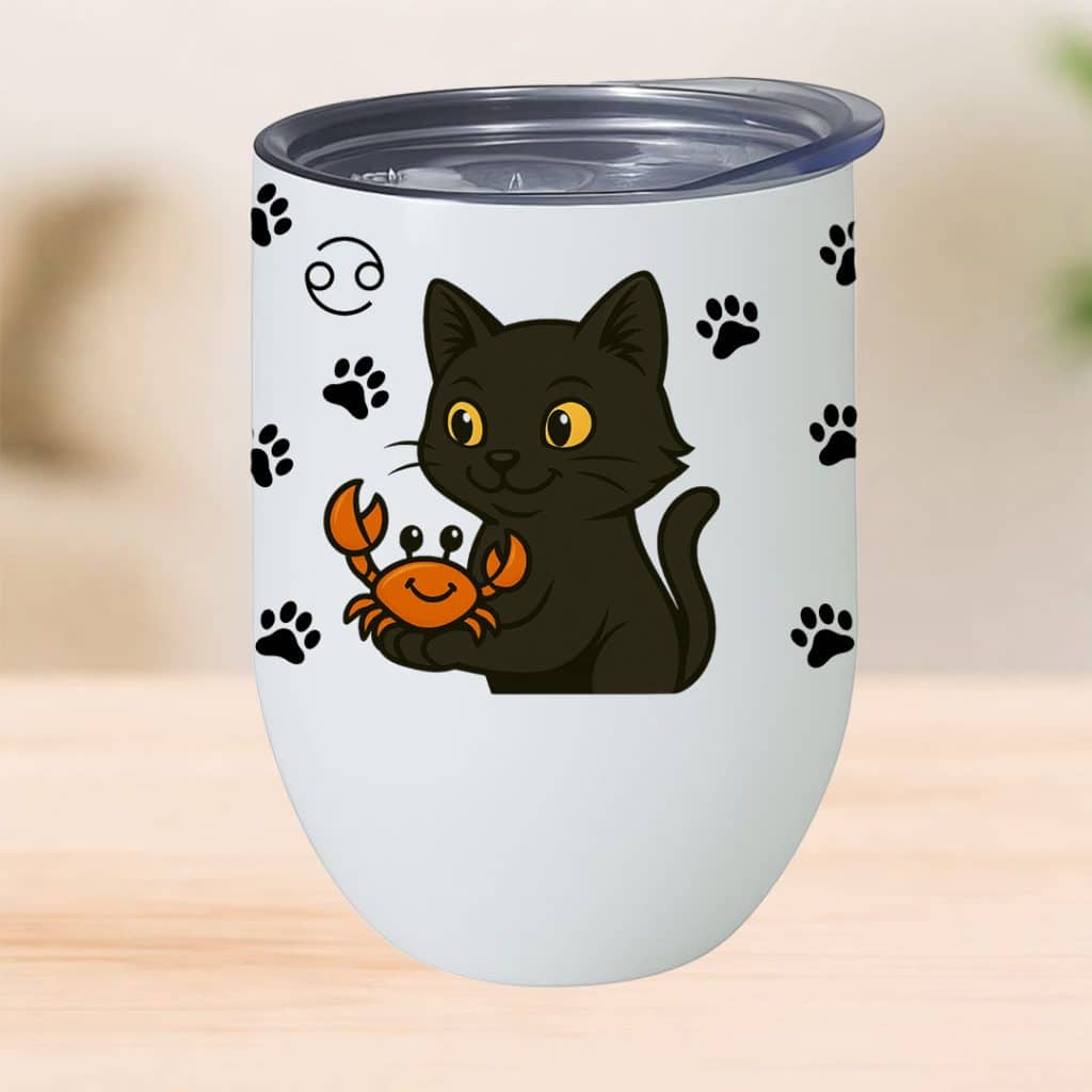 כוס תרמית לשתיה חמה מזל סרטן דגם ZODIACAT